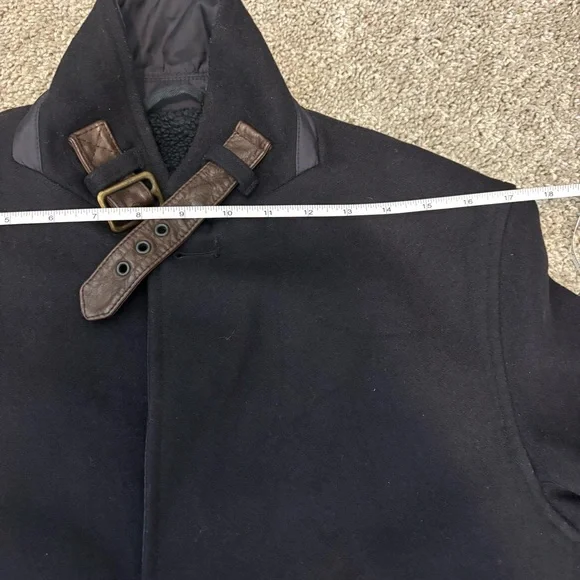 Barbour Barkston Deep Navy Wool Blend Men’s Jacket Small to Medium Heritage - Picture 16 of 16